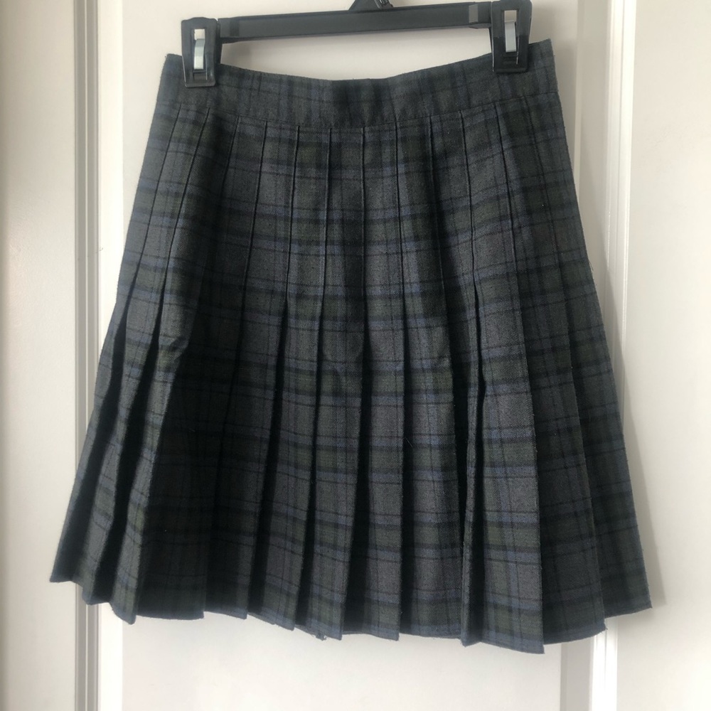 Vintage Plaid Pleated Skirt size S